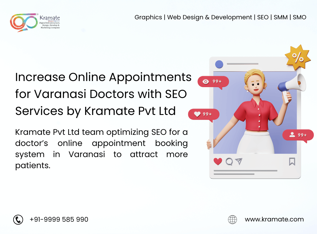Increase Online Appointments for Varanasi Doctors with SEO Services by Kramate Pvt Ltd